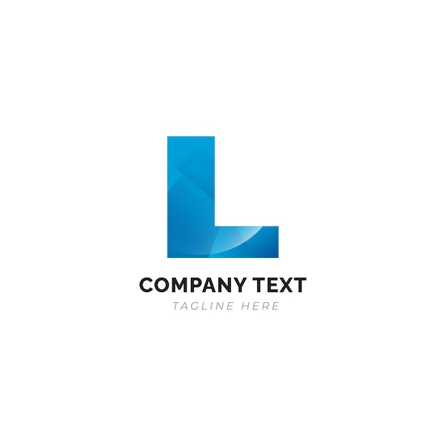 l letter minimale blauwe abstracte logoontwerp Uniek Gedenkwaardig bedrijf