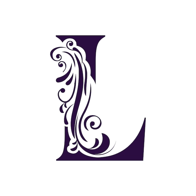 L letter monogram initiële elegante logo