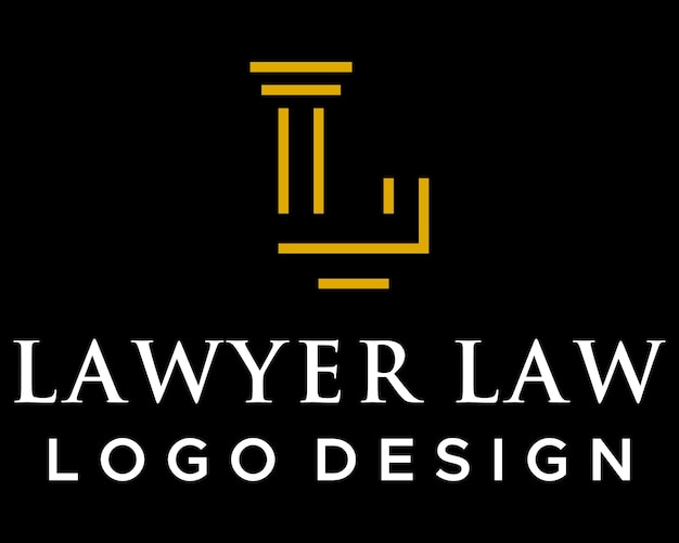 Vector l letter monogram law logo design