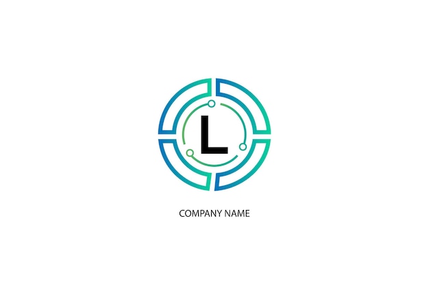 L Letter tech Business Template Vector icon