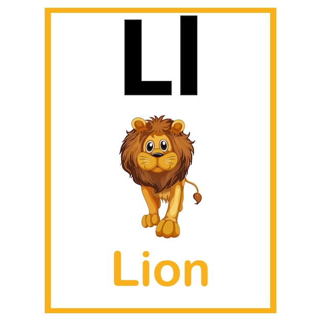 Vector l for lion