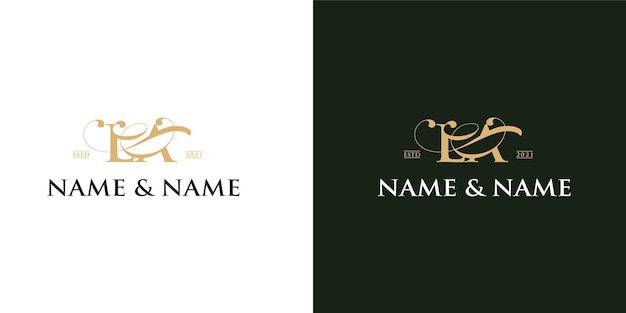 L A logo luxury design