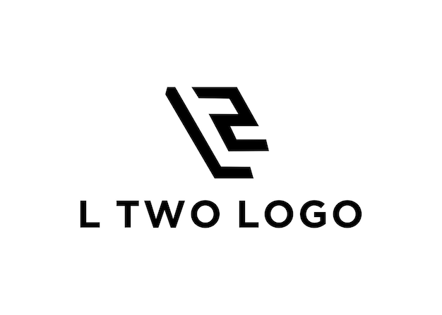 l two logo design vector illustration