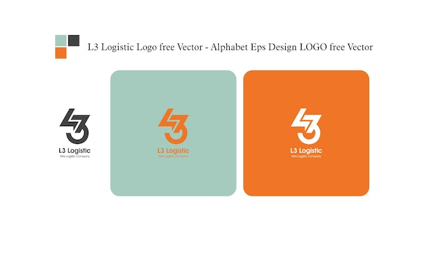 L3 Logistic Logo free Vector Alphabet Eps Design LOGO free Vector