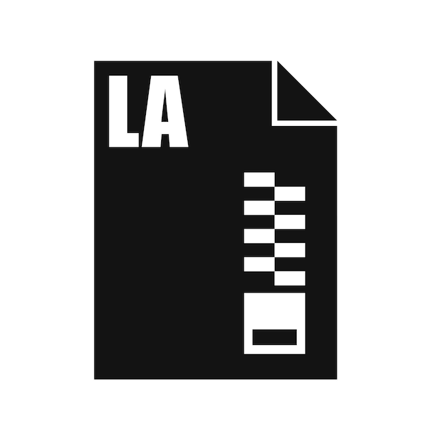 LA Black File Vector pictogram platte ontwerpstijl