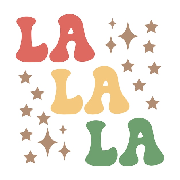 Ла-ла-ла ретро дизайн футболки