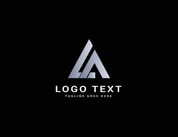 LA letter logo with abstract shape