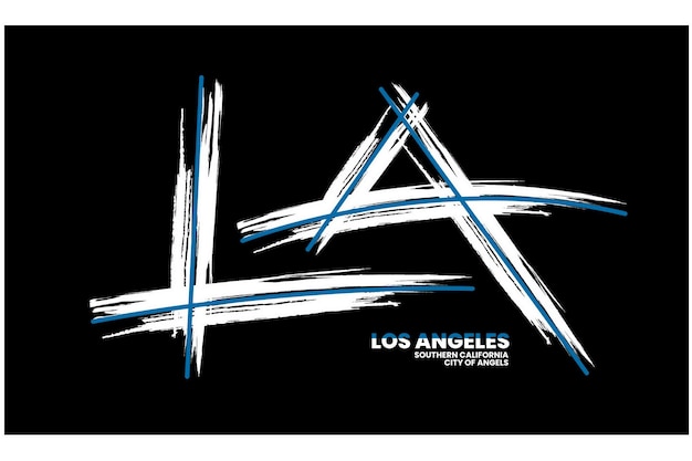 Vector la los angeles vintage typography design in vector illustration tshirt clothing and other uses