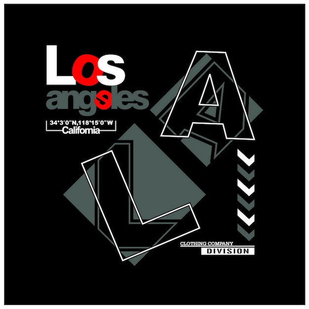 LA Los angeles Vintage typography design in vector illustration tshirt clothing and other uses