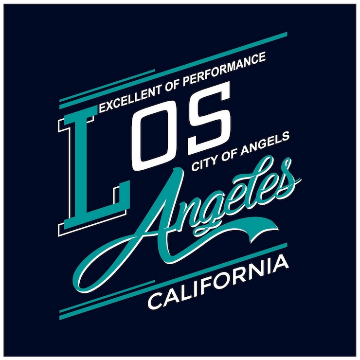 Vector la los angeles vintage typography design in vector illustration tshirt clothing and other uses