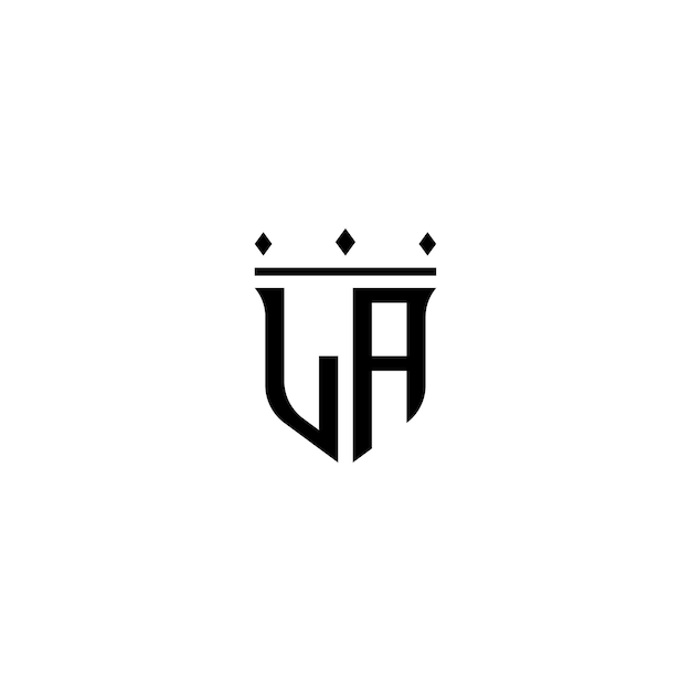 Vector la monogram logo design letter text name symbol monochrome logotype alphabet character simple logo