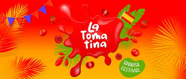 La Tomatina festival banner La Tomatina in Spain tomato fight tomato battle