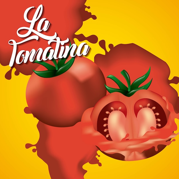 La tomatina two tomatoes smashed fest throwing