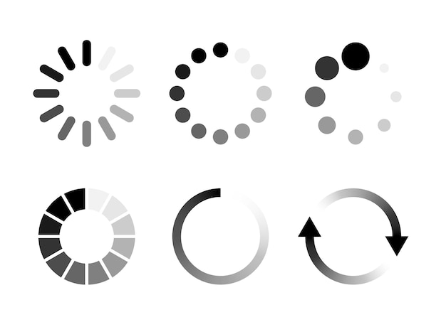 Laadbalk-icoon in platte stijl Vooruitgang indicator vector illustratie op geïsoleerde achtergrond Download knop teken bedrijfsconcept