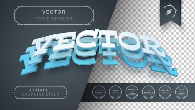 Vector laag bewerken teksteffect bewerkbare lettertypestijl