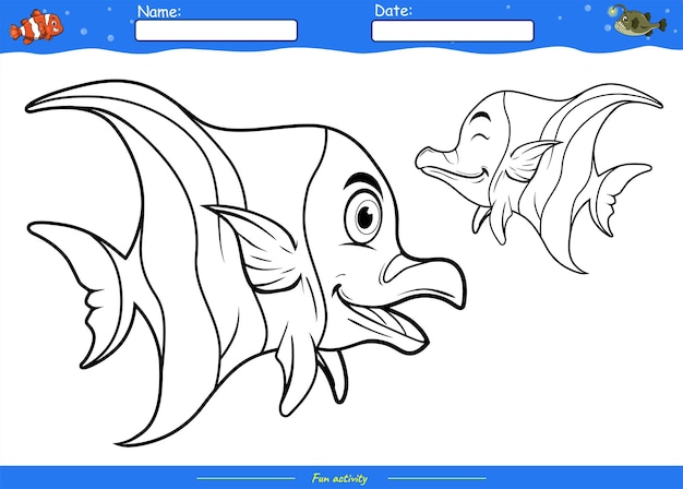Laat het kleur Moorish Idol vis