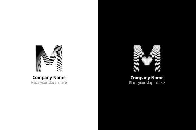 Laatste M platte logo ontwerp lettermark logo m