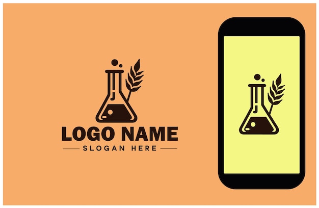 lab beaker icon Glass beaker Chemical flask Laboratory flask flat logo sign symbol editable vector