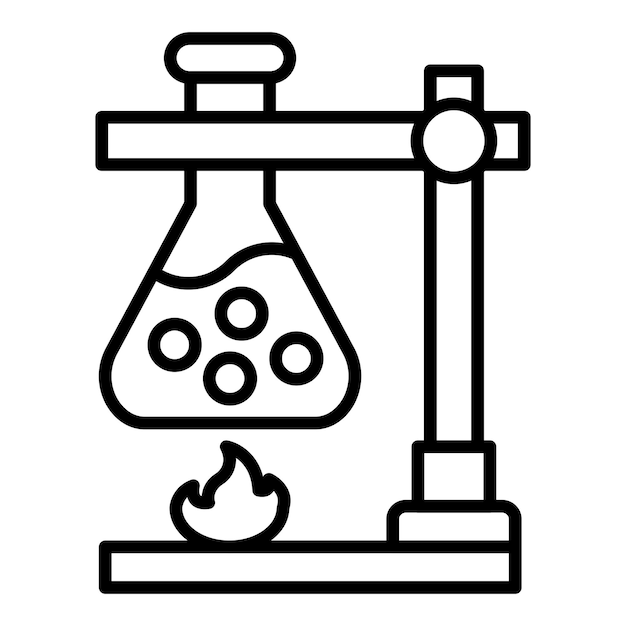 Lab Burner Icon Style