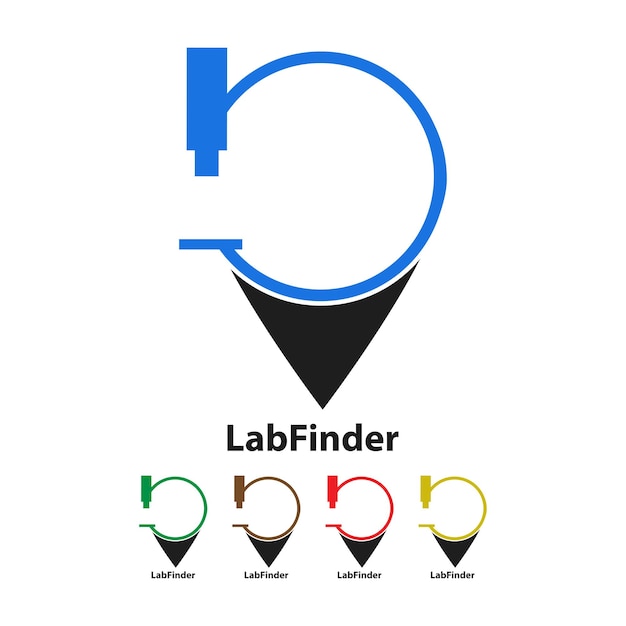 ベクトル labfinder ロゴとアイコン ベクトル デザイン