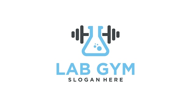 Premium Vector | Lab gym logo