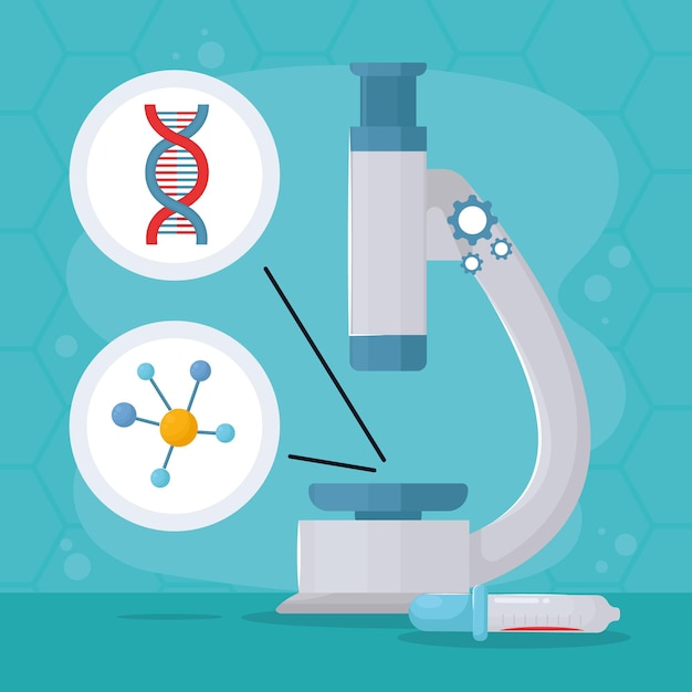 Lab ontwerp met microscoop