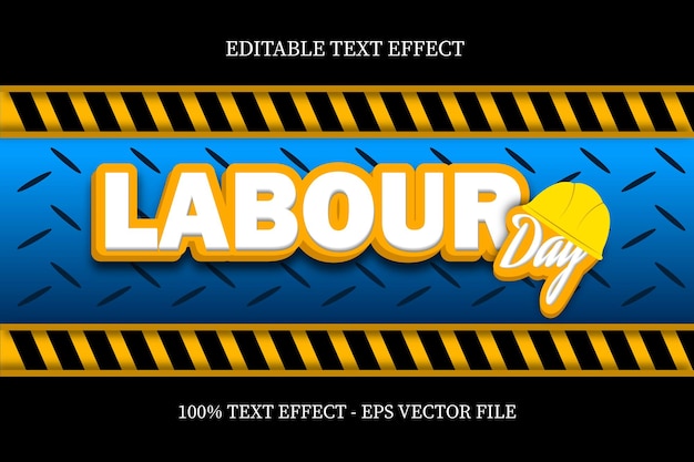 Lab our Day Text Effect Modern Style