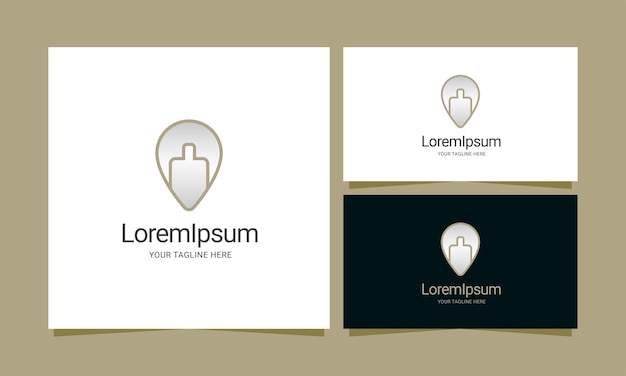 Lab pin logo with business card template