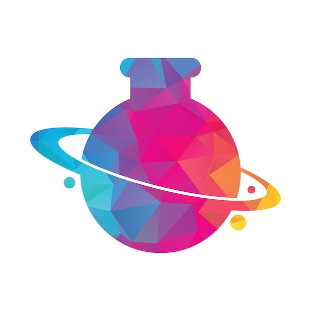 Lab planeet Logo sjabloonontwerp. Creative Orbit Labor Lab abstracte logo ontwerpsjabloon Vector illus