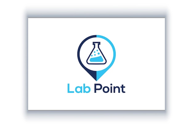 Vector lab punt logo ontwerpsjabloon. laboratorium-logo