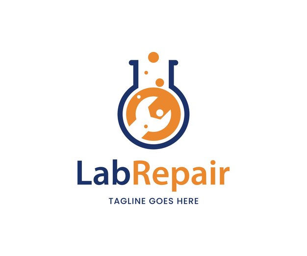 Lab repair logo template. lab logo design