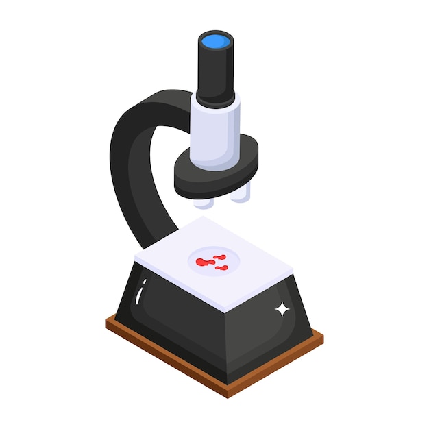 Lab research isometric icon vector of microscope