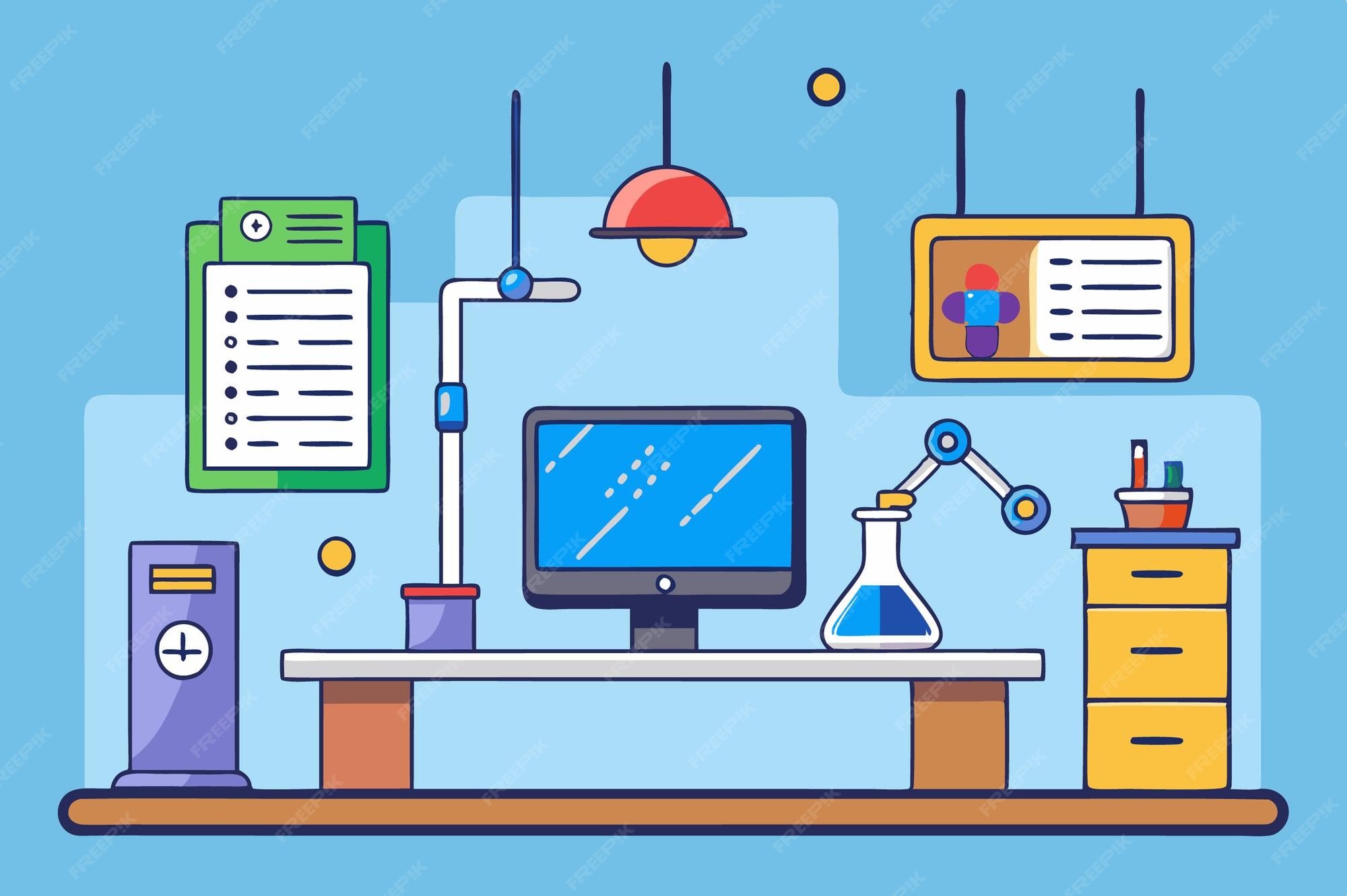 Premium Vector | Lab Space for Coding and Programming Exercises Vector ...