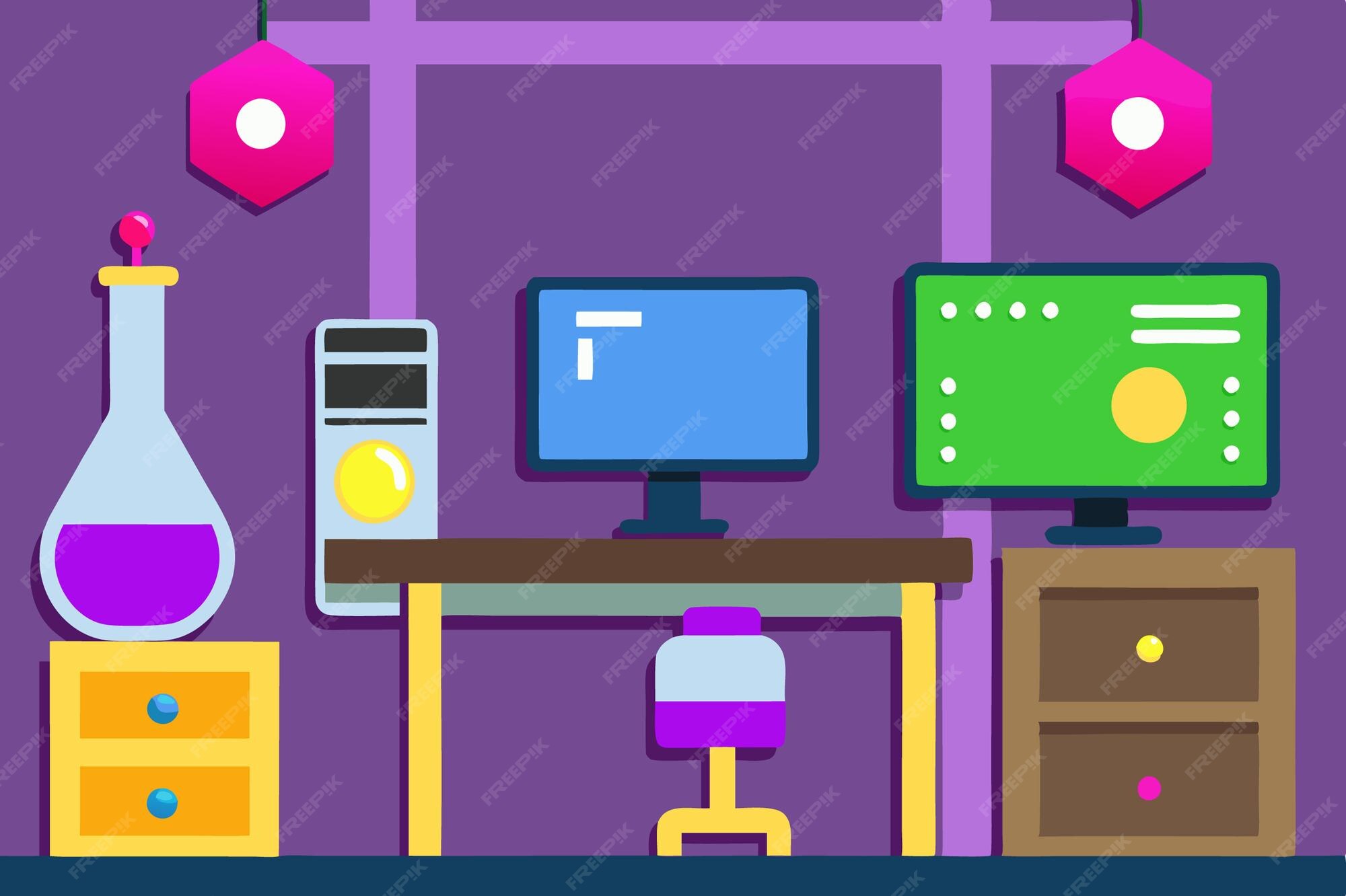 Premium Vector | Lab Space for Coding and Programming Exercises Vector ...