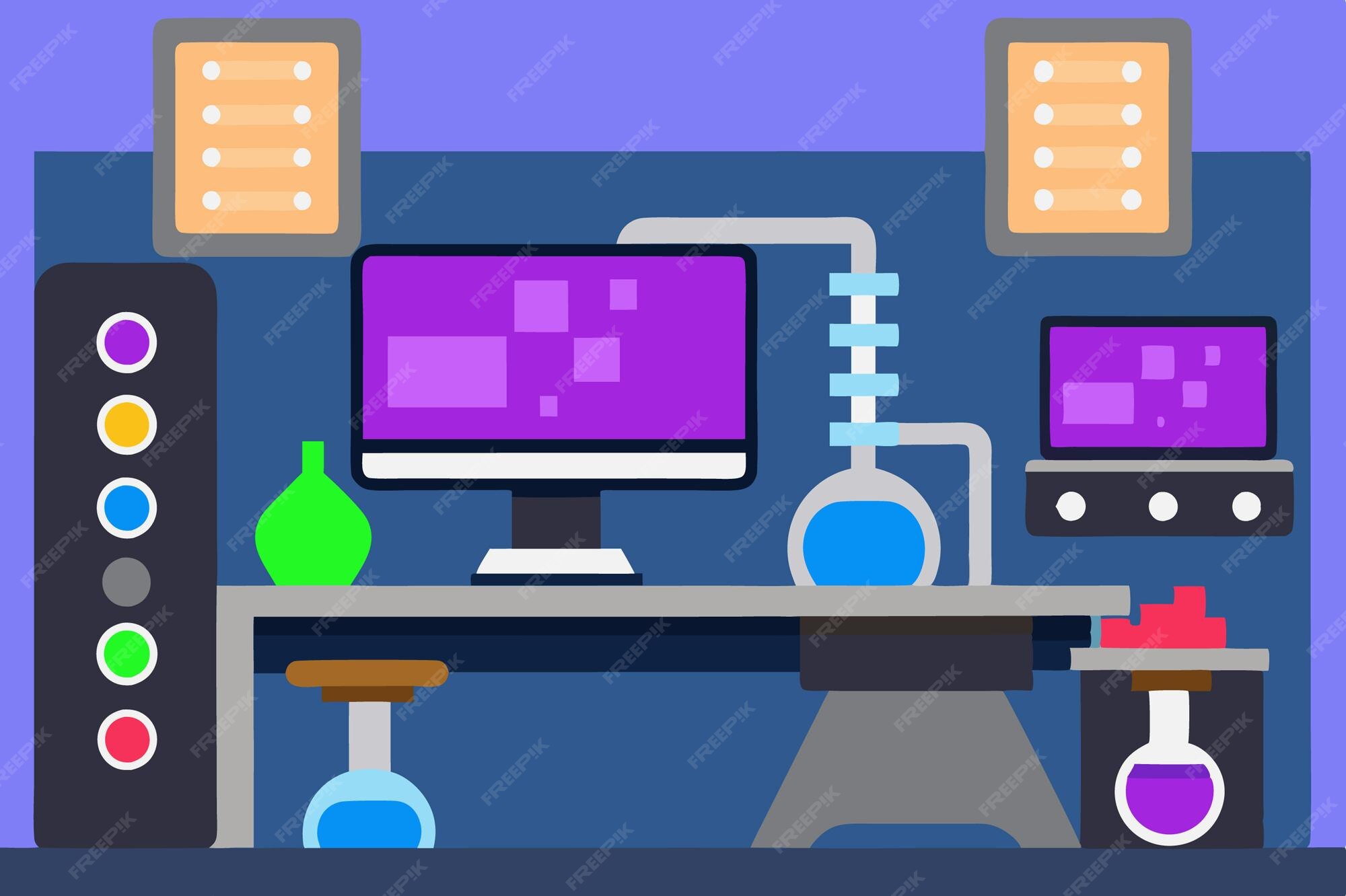 Premium Vector | Lab Space for Coding and Programming Exercises Vector ...