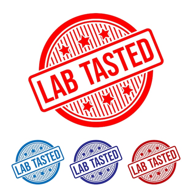 Vector lab tasted rubber stamp design art illustration