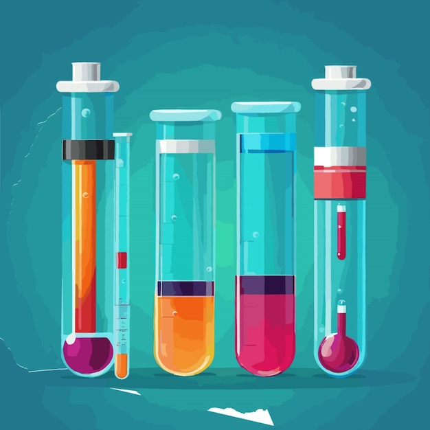 Vector lab test tubes vector