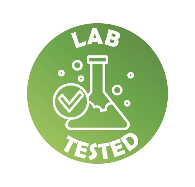 Vector lab tested logotype