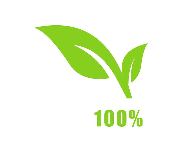 label 100 percent natural product Vector illustration