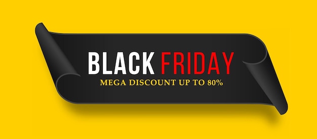 Vector label badge for black friday