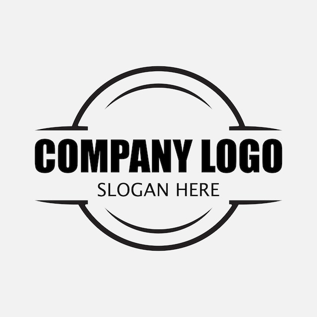 Vector label banner logo template black