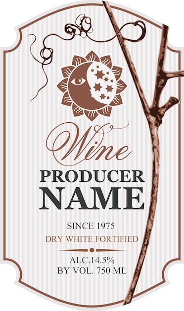 label for bottle of wine