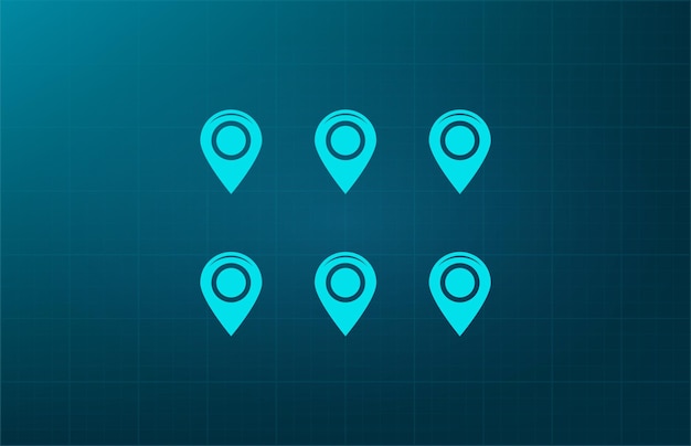 Vector label for map symbol vector illustration on blue background eps 10