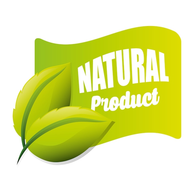 Label met biologisch en natuurlijk product