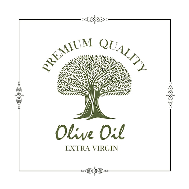 Vector label for olive oil