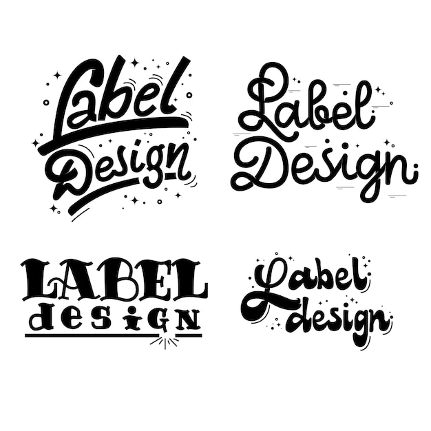Vector label ontwerp retro teken