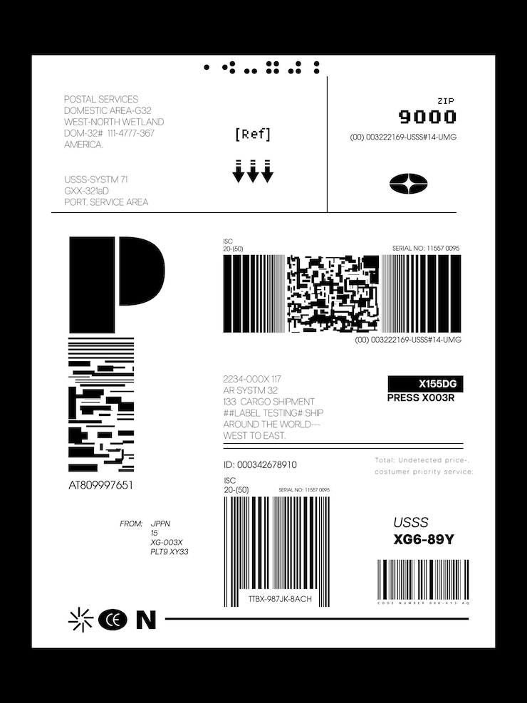 Vector label pack design vector graphic asset for streetwear apparel and clothing design