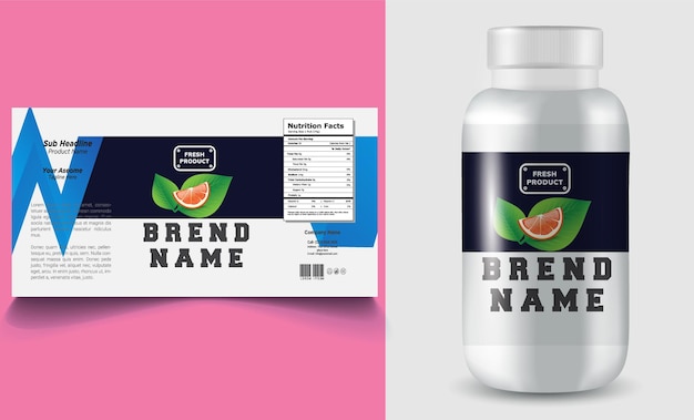 Vector label packaging design creative and modern design