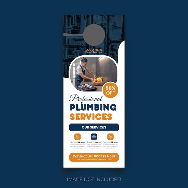 Vector a label for a professional plumbing services