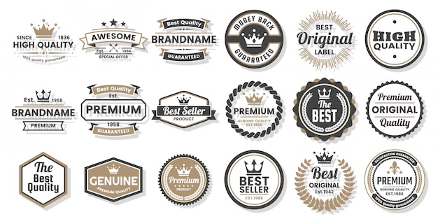 Premium Vector | Label set